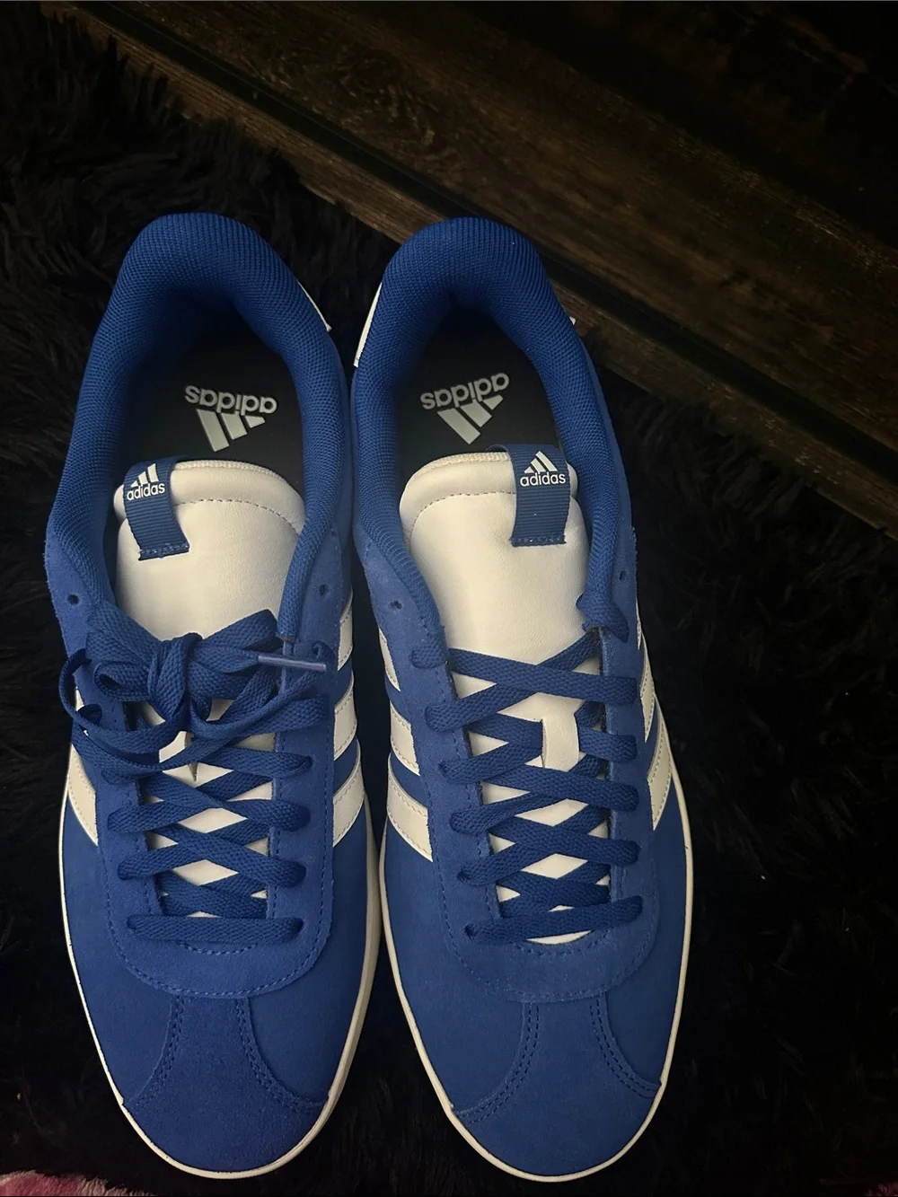 adidas Blue and White Low-Top Men's Sneakers